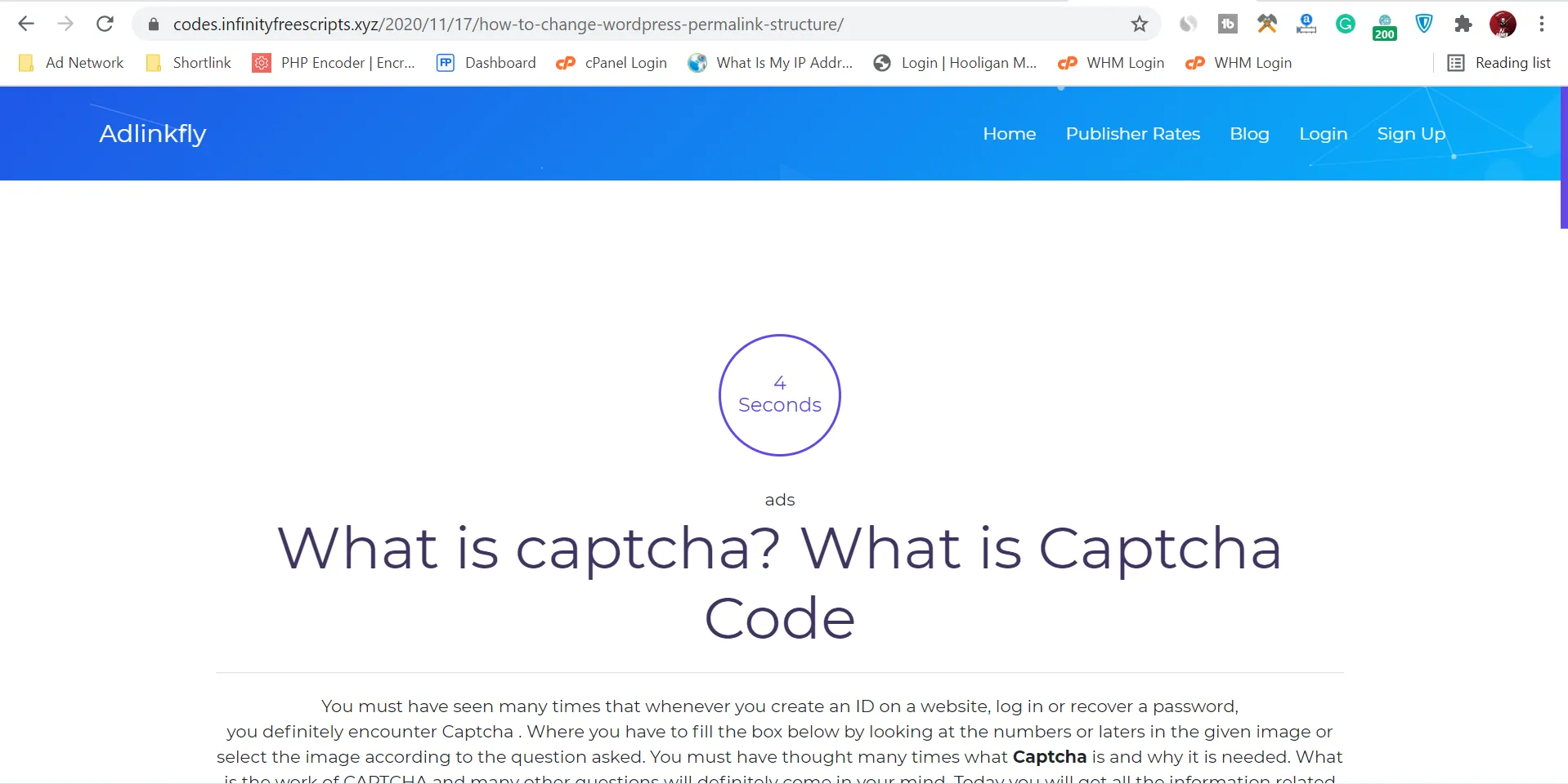 WP SAFEHIDED Adlinkfly Page Addon