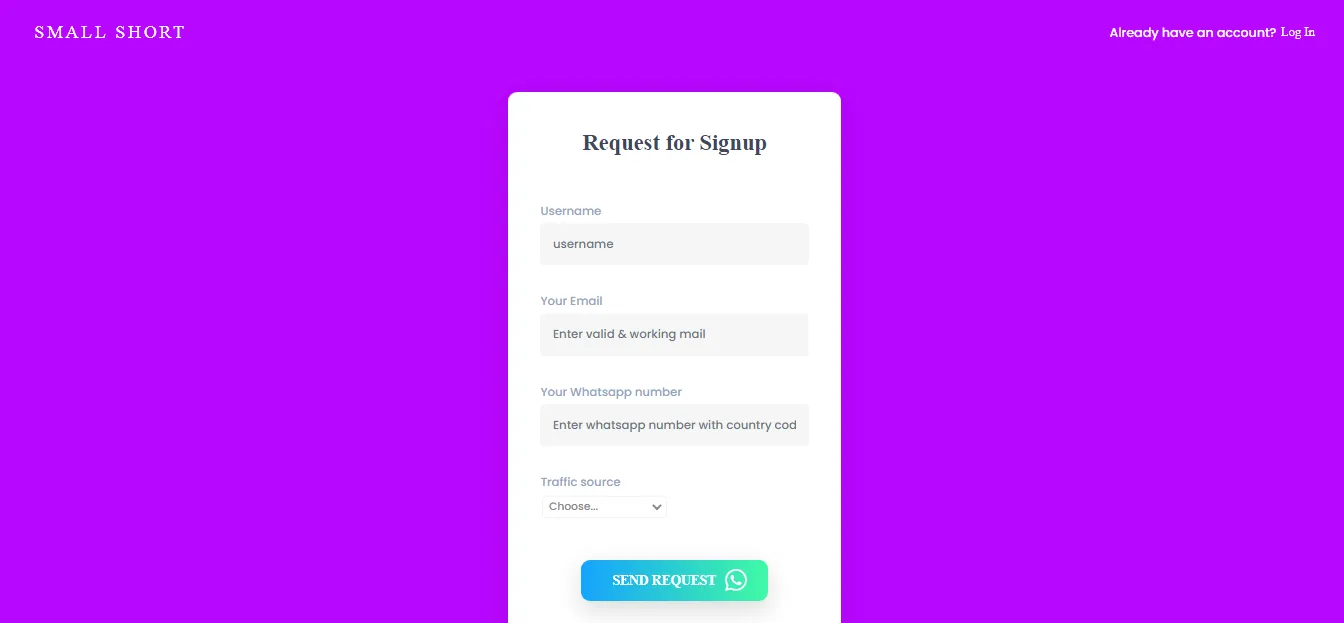 Manual Registration Form
