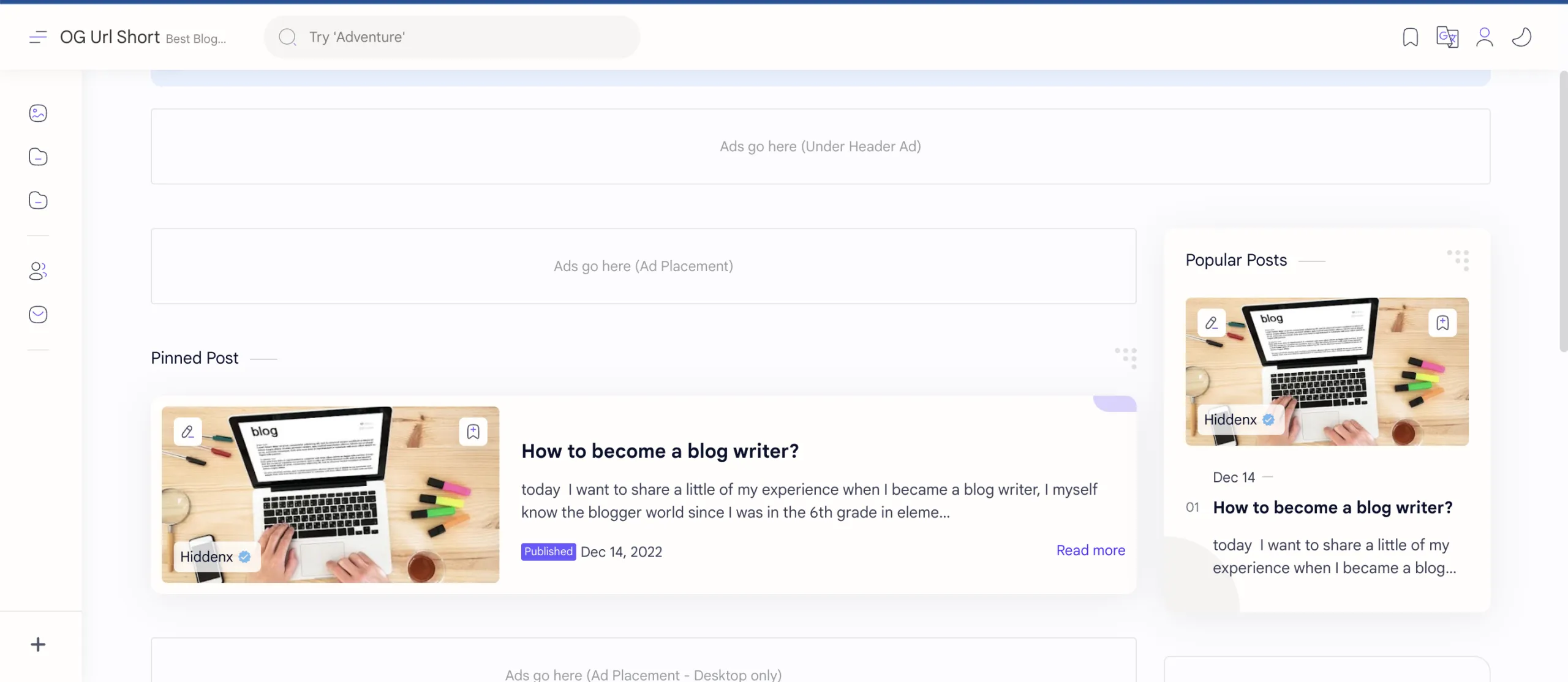 OG URL SHORT : Blogger Hidden Organic Safelink for Adlinkfly