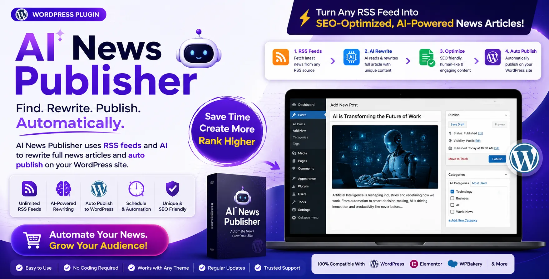 AI News Publisher - Automatically Rewrite & Publish News with AI